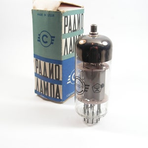 Vintage vacuum tube USSR Never used Big radio tube NOS Old vacuum tube TV Electronics tube Retro radio lamp Radio hobby gift