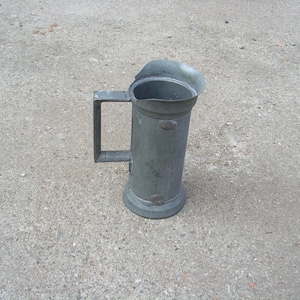 Vintage metal measure, French measure, Measure with marking, 200 milliliters Measure, Measuring jug, Vintage metal cup, French jug