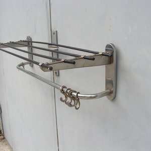 Metal hanger Industrial coat rack Iron hanger Wall Old Peg Rack Art Deco hanger Retro Wall Hanging Wall Coat Rack