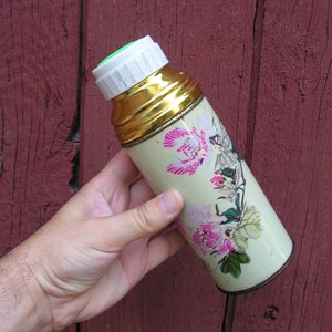 Small flowers thermos Vintage vacuum flask Aluminum chinese thermos Vacuum Bottle Travel thermos Vacuum thermos Camping coffee flask