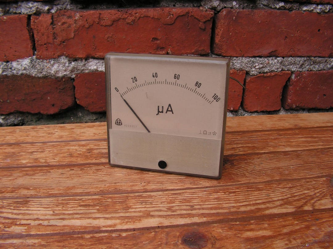 Retro Microammeter Vintage Ammeter Analog Meters Antique Etsy