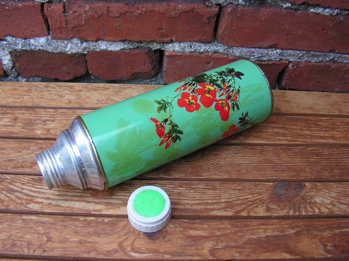 Vintage Thermos for Decoration Aluminum Thermos Without Glass Etsy