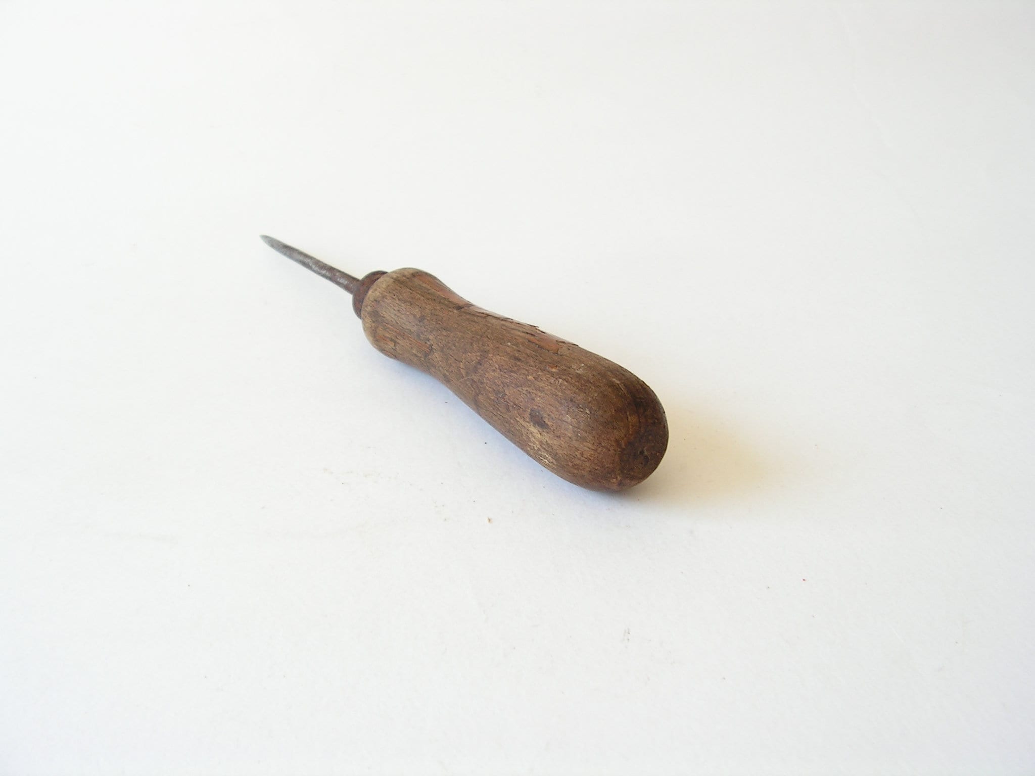 Vintage wooden handled awl 30s Sewing awl Primitive tool Awl Etsy