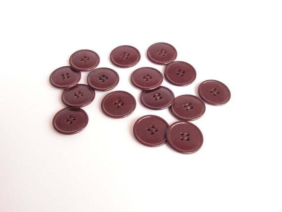 11mms 100 Vintage Small Brown Plastic Buttons New Old Stock