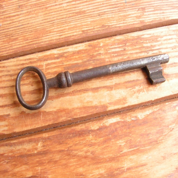 Vintage Key with letter F Big Vintage Key Long iron key Old Key Antique Key Old door Key Rustic Skeleton Key Big Key Large Skeleton Key
