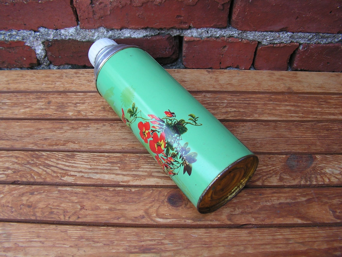 Vintage Thermos for Decoration Aluminum Thermos Without Glass Etsy