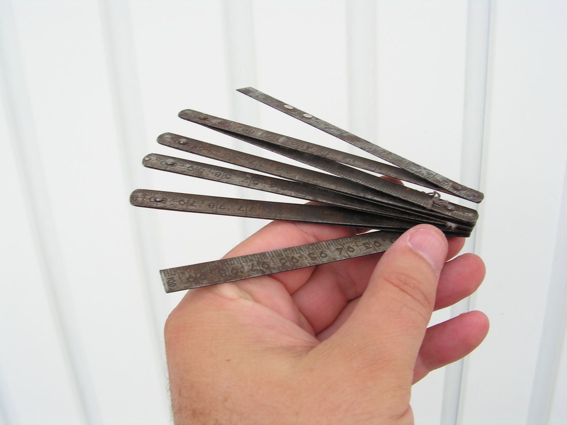 Vintage Folding Ruler Metal Folding Meter Old Pocket Ruler - Etsy