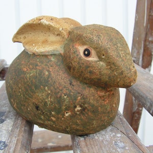 Vintage ceramic rabbit, Figurine rabbit, Brown pottery rabbit, Collectible rabbit, Rabbit statue, Ceramic animal figure