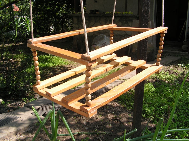 Retro Wooden Swing 1960s Garden Swing Kids Swing Vintage Baby Etsy