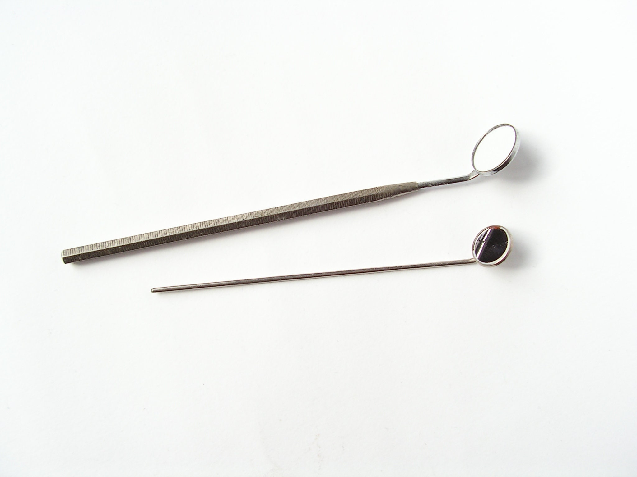 Dentist Mirrors marked Set of 2 Mirrors Vintage Dentist Tools Etsy