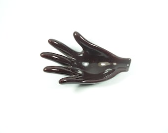 Vintage Porzellan Hand, Retro weiße Keramik Hand, Ring Schmuck Halter, Handskulptur Statuette, Keramikkunst