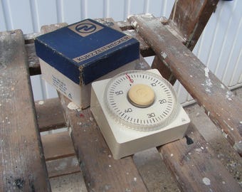 Caixa original de timer de cozinha vintage, Timer mecânico de cozimento retrô, Presente de cozinha, Timer de sino feito na Alemanha, Timer de relógio KZW
