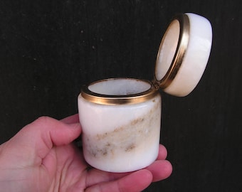 ヴィンテージ オニキス 小物入れ グリーン フィギュアド オニキス