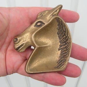 Unique metal ashtray horse, Vintage brass ashtray horse head, Retro hand made ashtray, Decor Tobacciana, Cigarettes