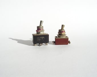Interruptor de palanca de encendido/apagado vintage, conjunto de 2 interruptores vintage, interruptores eléctricos antiguos, conmutadores de encendido y apagado