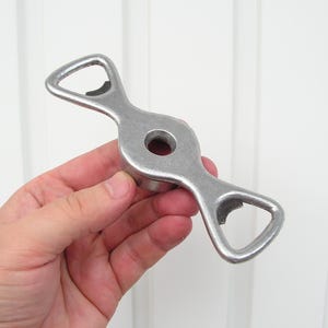Vintage metal opener, Bottle opener, Beer opener, Aluminium opener, Bottle cap opener, Bar tool, Bar Accessory