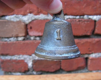 Antique brass bell Small bell patina Old Bulgarian bell Hand made bell Vintage brass bell Little bell Melodic bell