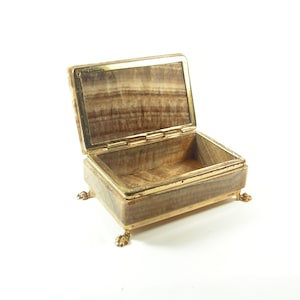 Marble lovely box Vintage marble brass box Old massive stone box Marble trinket box Onyx jewelry box Rectangular box Keepsake stone box