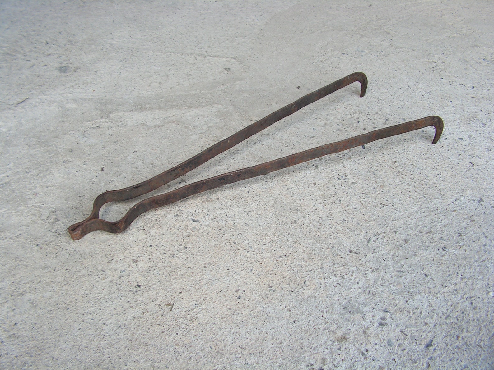 Rust fire tongs Antique fireplace tongs Hand fire Etsy