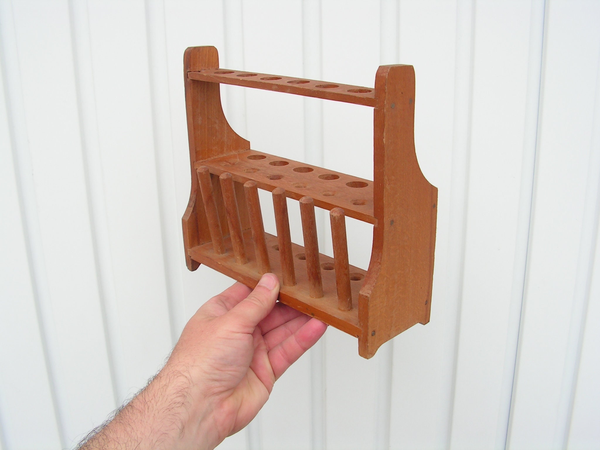 Wooden Lab Rack 1960s Test Tube Holder Vintage Lab Equipment Etsy Canada
