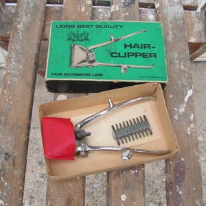 Haarschneider, German Beard Clipper, Barbier Zubehör, Haarschneider, Handscherer, Vintage Barber Tool, Haarschneider mit Box