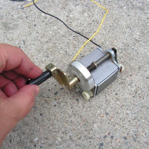 Vintage electric generator 1970s, Soviet Еlectrical motor folding handle, Small handheld power generator USSR, Old dynamo engine