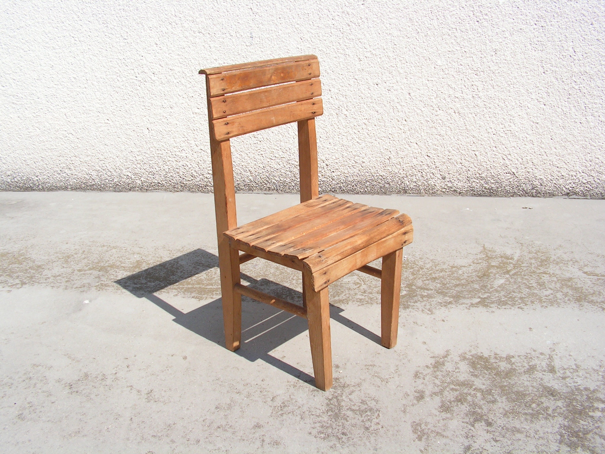 Antique Small Wooden Chair Old Four Legged Chair Primitive Etsy