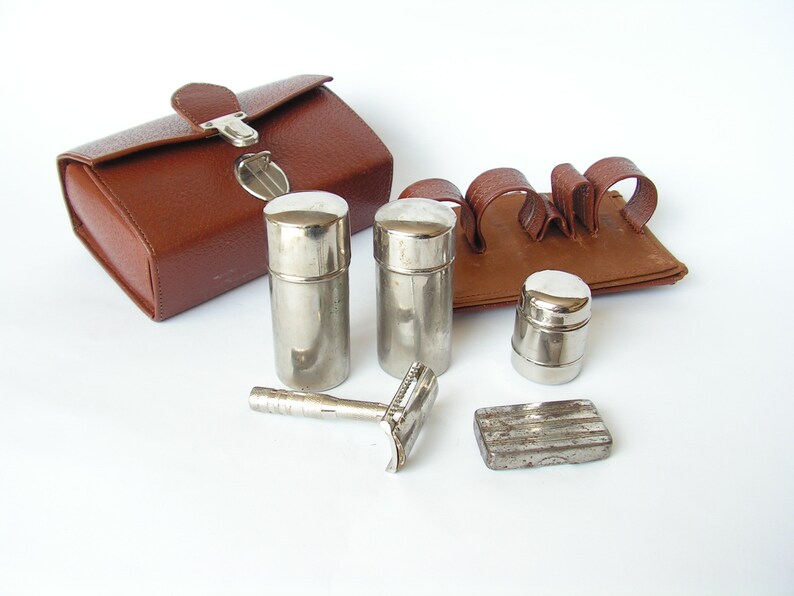 Full Set Shaving Kit Vintage Shaving Kit Men's Toiletries Etsy UK