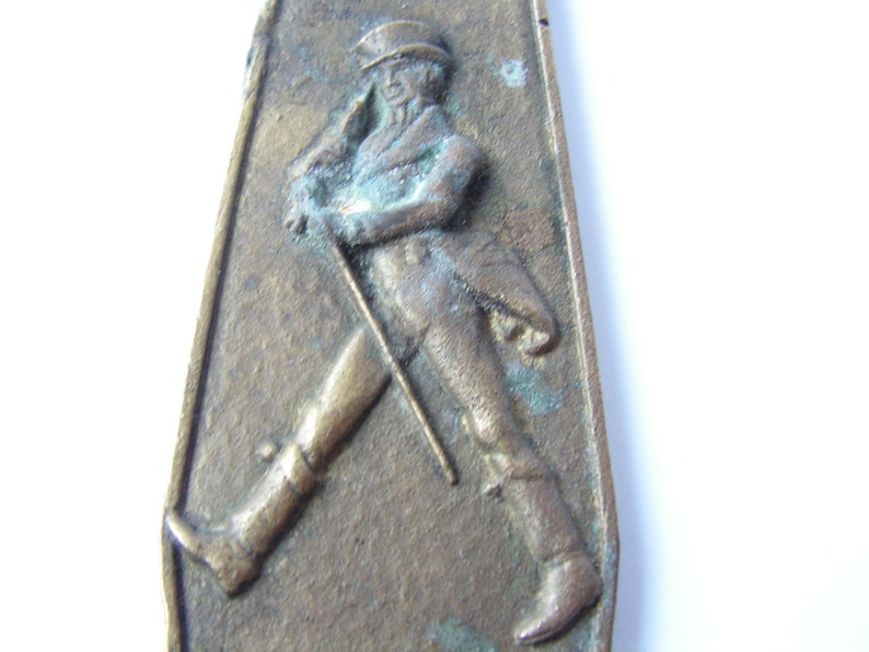 Vintage Brass Johnnie Walker Bottle Opener, Bar Tool Accessory image 5