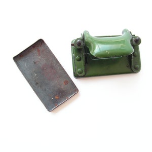 Vintage office hole puncher 1950s Old desk green perforator Paper Puncher Retro perforator Hole punch Office supplies