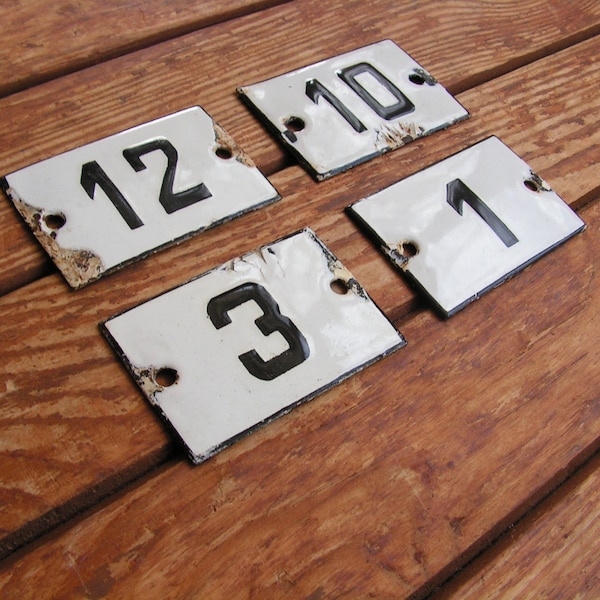 Enamel House Numbers Etsy
