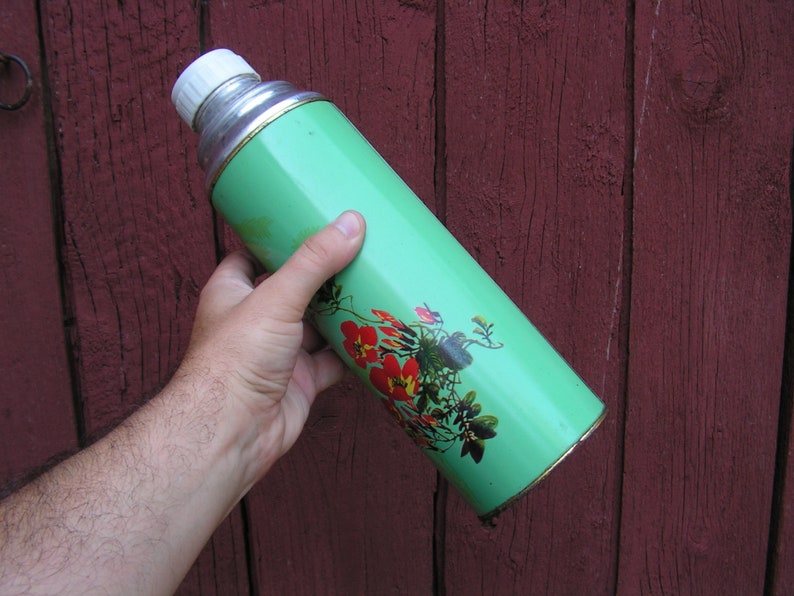 Vintage Thermos for Decoration Aluminum Thermos Without Glass Etsy