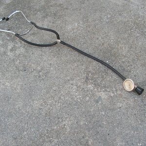 Vintage black Stethoscope 1970s Doctors Stethoscope Medical Stethoscope Equipment Gift doctor Phonendoscope Rare Medical Supply Instrument