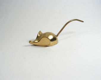 Vintage Messing Maus, Maus Figur, Kleine Metall Maus, MetallFigur Tier, Alte Figur Maus, Sammlerfigur