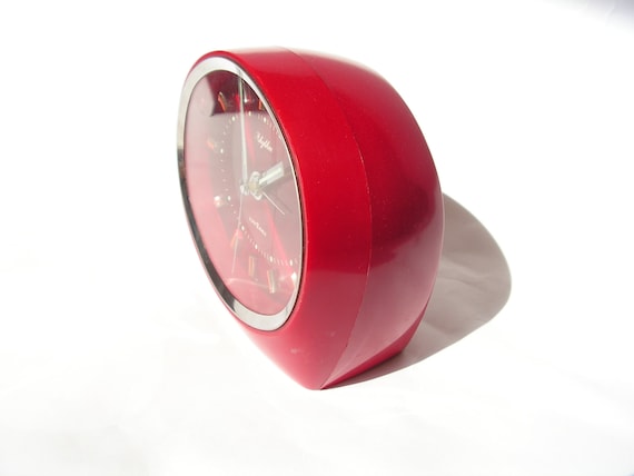 Rare Alarm Clock RHYTHM Working Japanese Alarm Clock Mechanical