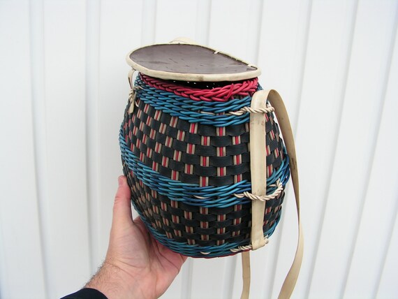 SEAU VINTAGE KRIKET APPÂT DE PÊCHE EN FIL DE MAILLE panier de