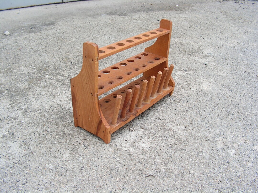 Wooden Lab Rack Test Tube Holder Vintage Lab Equipment Stand