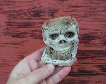 スカル　灰皿　ヴィンテージ VINTAGE SKULL ASHTRAY ヴィンテージ スカル 灰皿 / 陶器 ドクロ