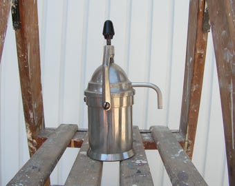 Cafetera vintage Cafetera turística de aluminio Cafetera pequeña de metal Cafetera espresso Cafetera espresso Decoración de cocina rústica