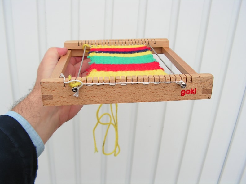 Vintage Wooden Weaving Loom GOKI Small Rectangular Loom Etsy
