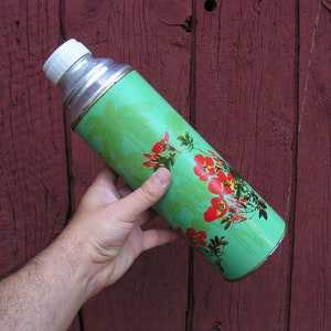 Vintage thermos for decoration Aluminum thermos without glass inner body Bottle Travel Flowers thermos Camping coffee flask