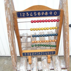 Rare English big abacus Antique abacus Vintage wooden abacus Old abacus wooden balls Antique School calculator Primitive Computer Made in UK