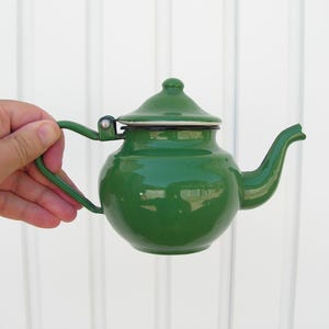 Green Enamelware Kettle - Etsy