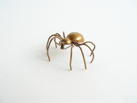 Sterling Silver Antiqued Black Glass Spider Pendant