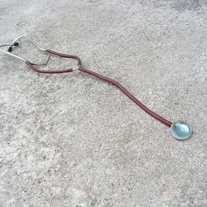 Vintage red brown Stethoscope Doctors Stethoscope Medical Stethoscope Medical Equipment Phonendoscope Medical Supply Medical Instrument