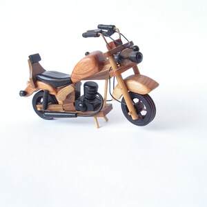 Vintage motorcycle Wooden model motorcycle Handmade motorcycle Wooden motorbike Motorcycle miniature Collectible wood motorcycle