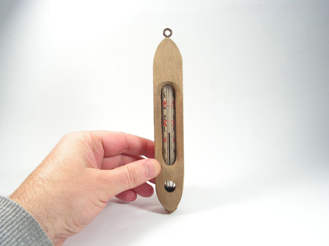 Termometro Da Parete In Legno - Misura In °C E °F, Facile Da Leggere - Foto 2