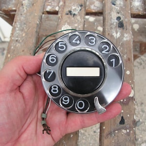 Vintage Phone Dial Disk 1970s Retro Phone Part Dialing disk Rotary Telephone Dial with Numbered Holes Plastic Phone Disc Steampunk Decor