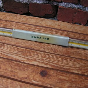Triangular Slide Rule Vintage Triangular Ruler LOGAREX Drafting Ruler in Original Case Scale ...