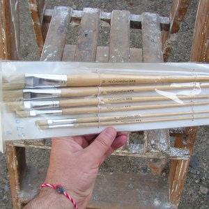 Pinsel für die Malerei NIE VERWENDET, China Pinsel verschiedene Größe, Set von 6 alten Pinsel, Kunst liefert, Maler Werkzeuge, Künstler Pinsel